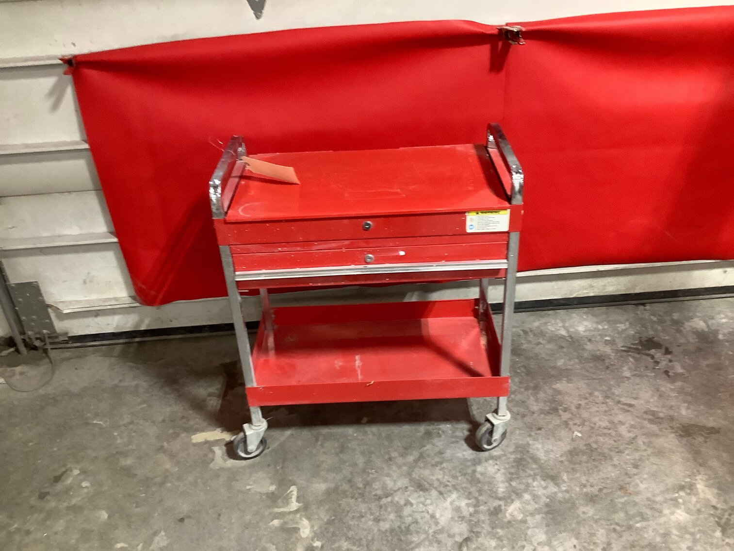 Shop cart with drawer