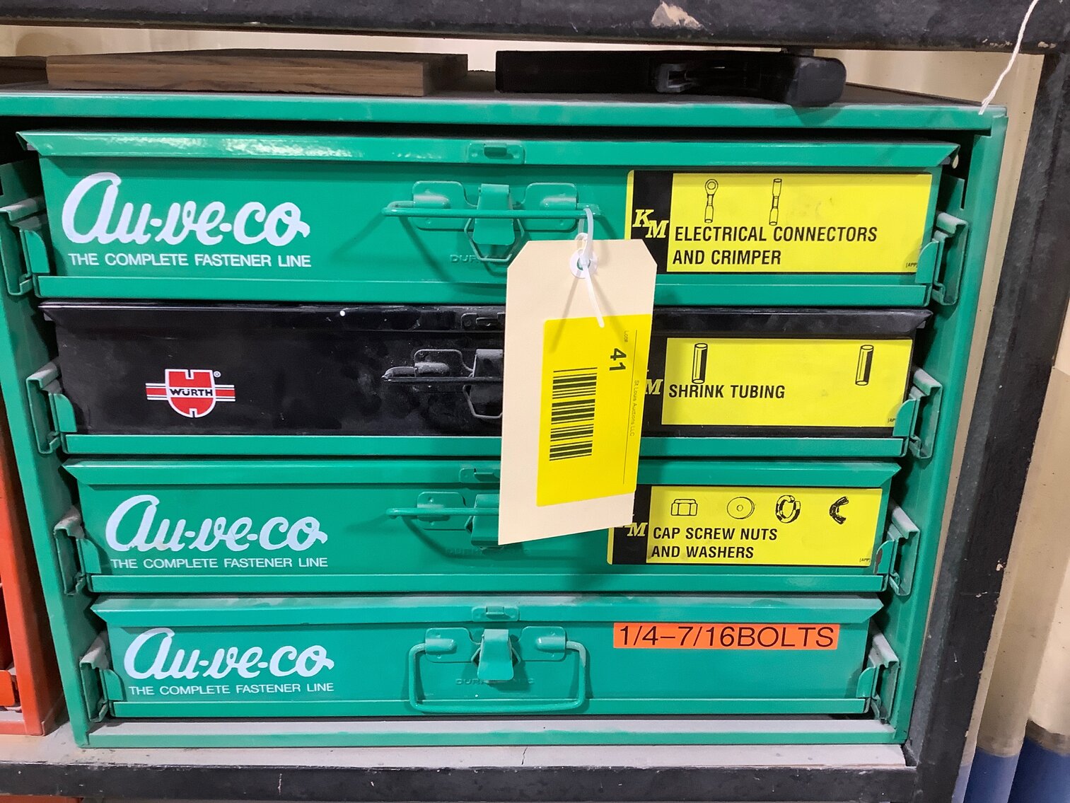 Shrink tubing, bolts, electrical crimpers and more