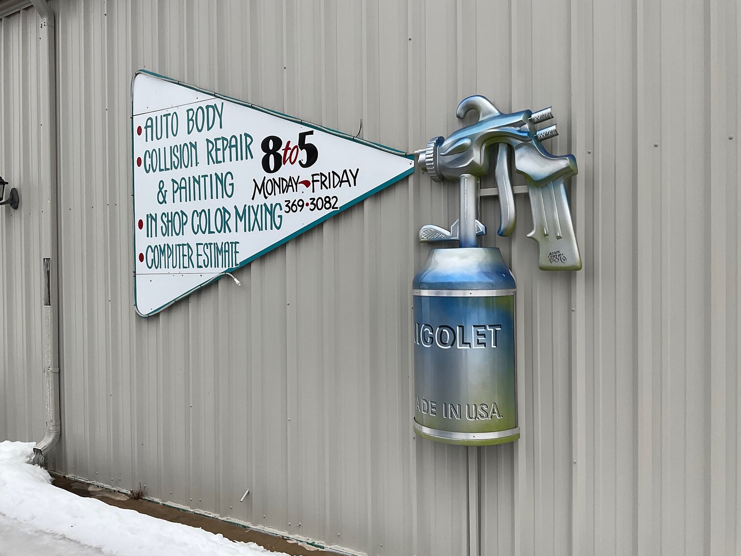 Paint sprayer sign