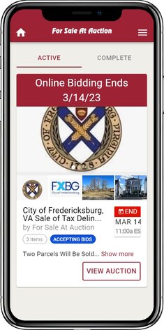 Image for City of Fredericksburg, VA Sale of Tax Delinquent Real Estate
