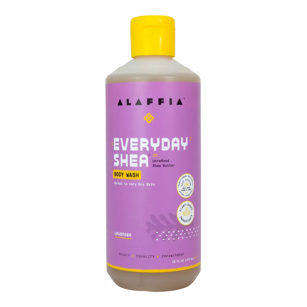 SET OF 3 Alaffia EveryDay Shea Body Wash - Lavender - 16 fl oz