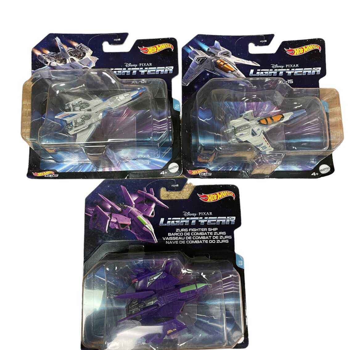 Set of 3 Hot Wheels Lightyear Fighter Jets