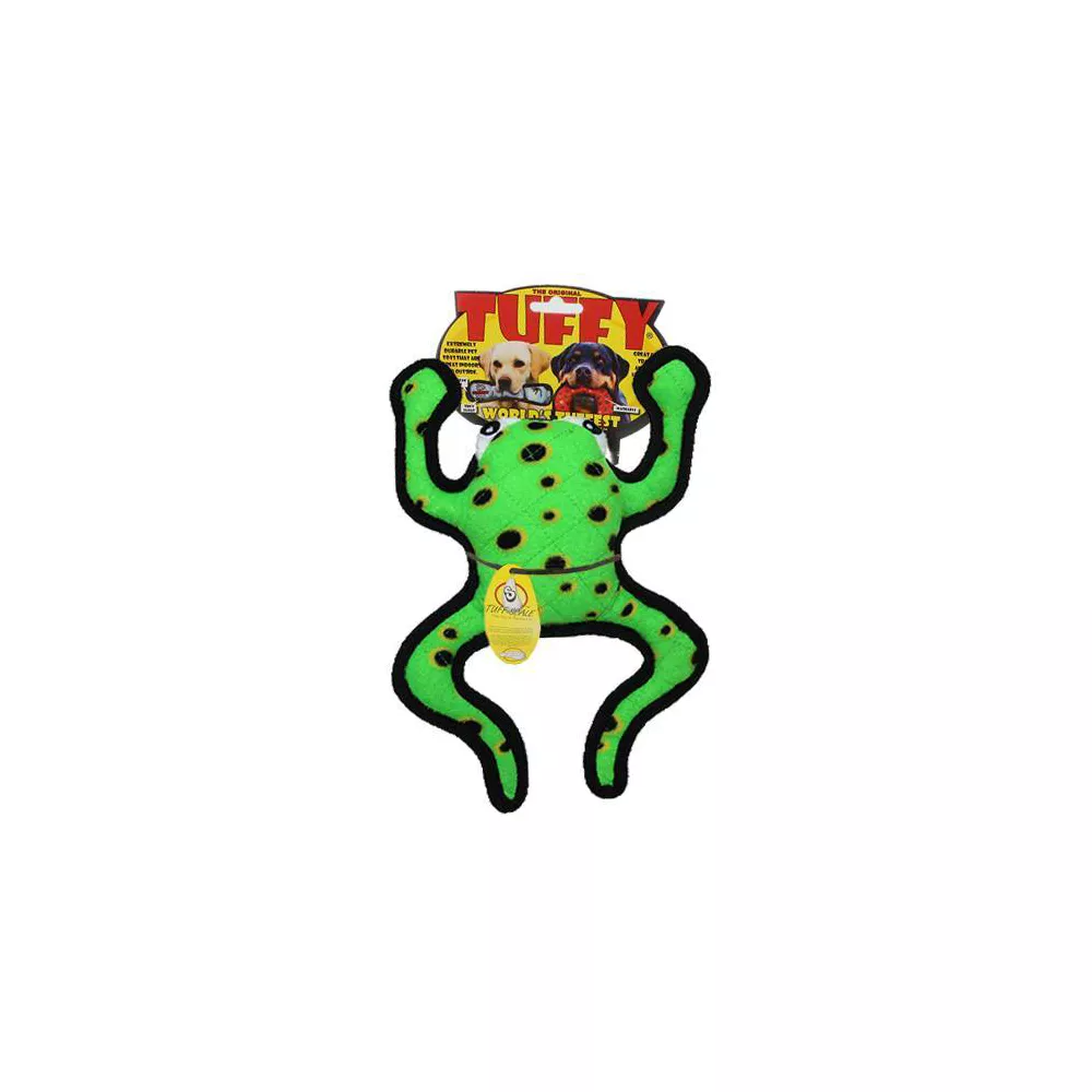 Tuffy Phrog Leap Dog Toy - Green