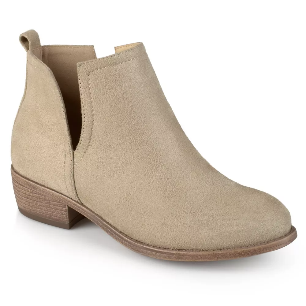 (Womens Size 8) Journee Collection Womens Rimi Pull On Stacked Heel Booties