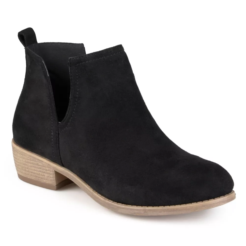 (Womens Size 8) Journee Collection Womens Rimi Pull On Stacked Heel Booties