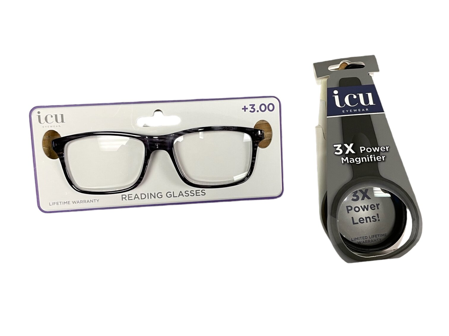 Set of icu Reading Glasses and Power Magnifier 