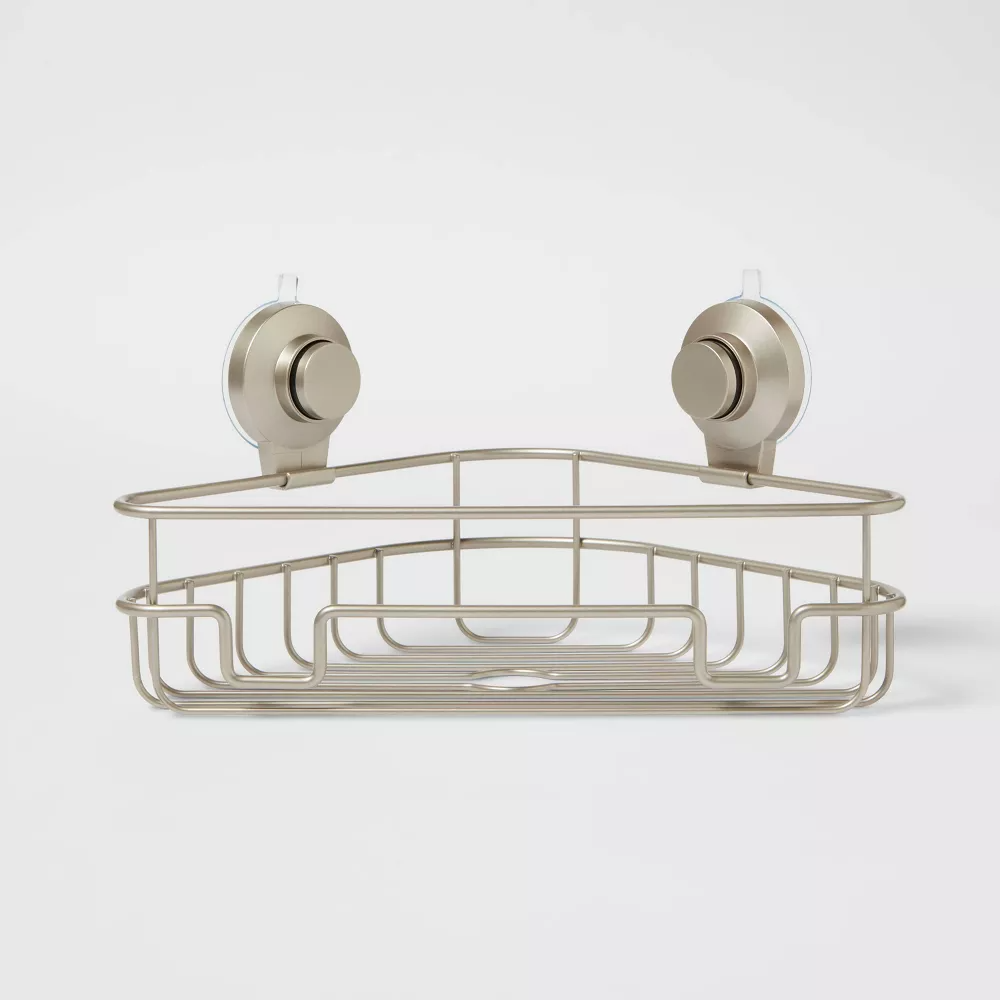 Wire Corner Suction Basket Matte Satin - Made By Design™