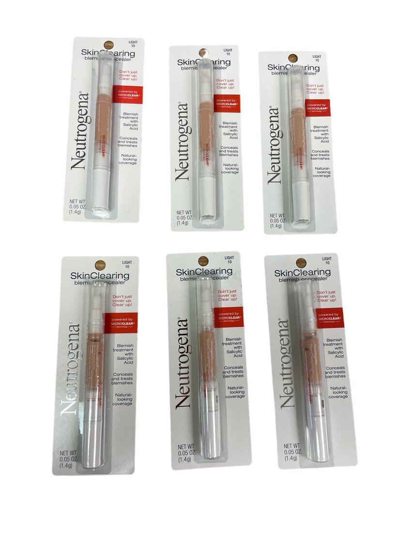 SET OF 6 Neutrogena Skin Clearing Blemish Concealer with Salicylic Acid - 0.05oz
