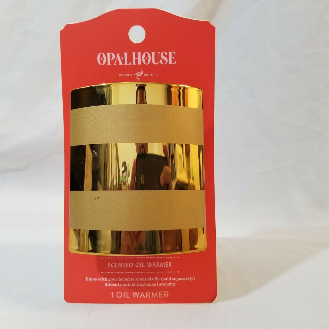 Decorative Electric Scented Oil Warmer Wood Gold Matte Plug-In - Opalhouse 