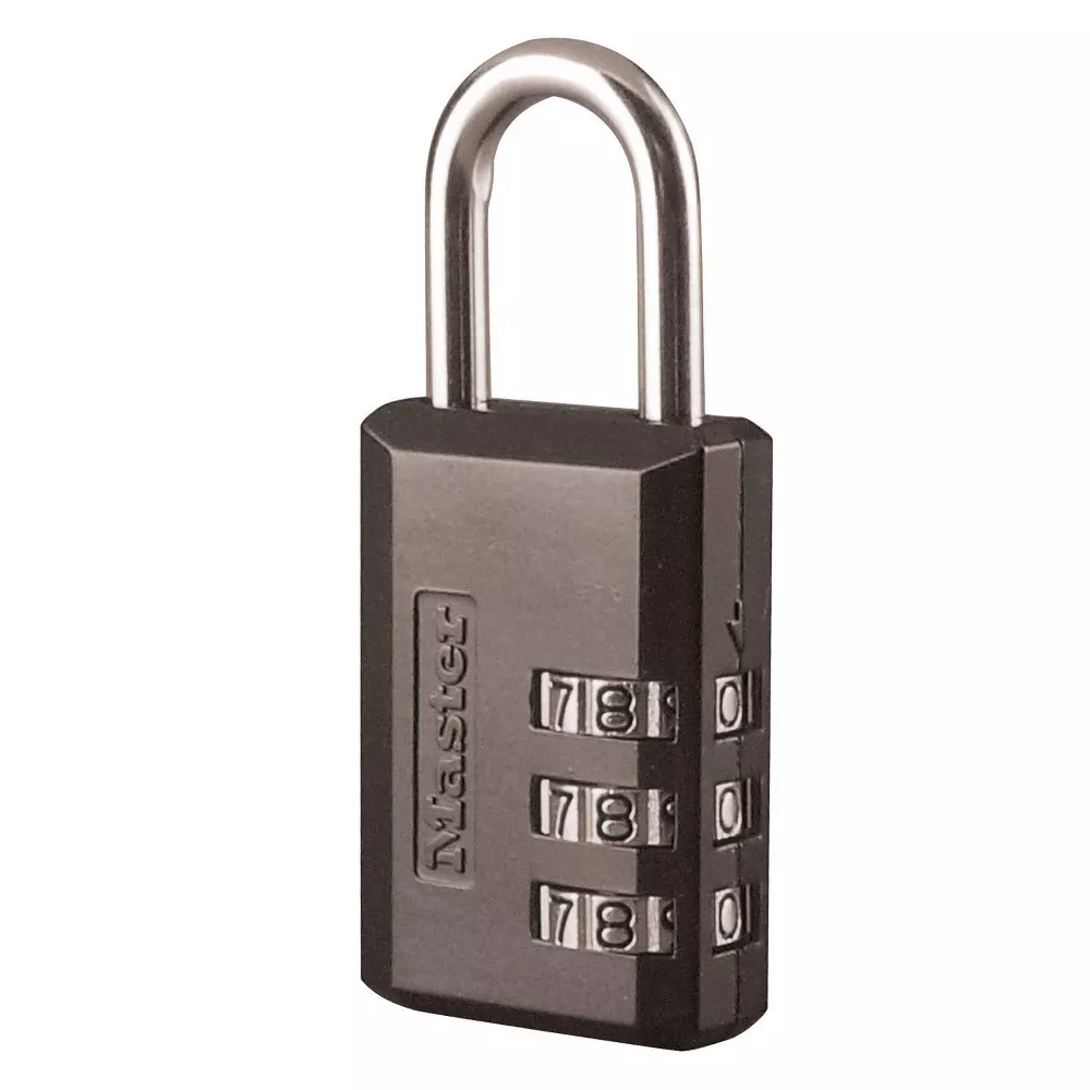 SET OF 2 Master Lock Padlock, Set Your Own Combination Luggage Lock, 1-3/16" Wide, 647D
