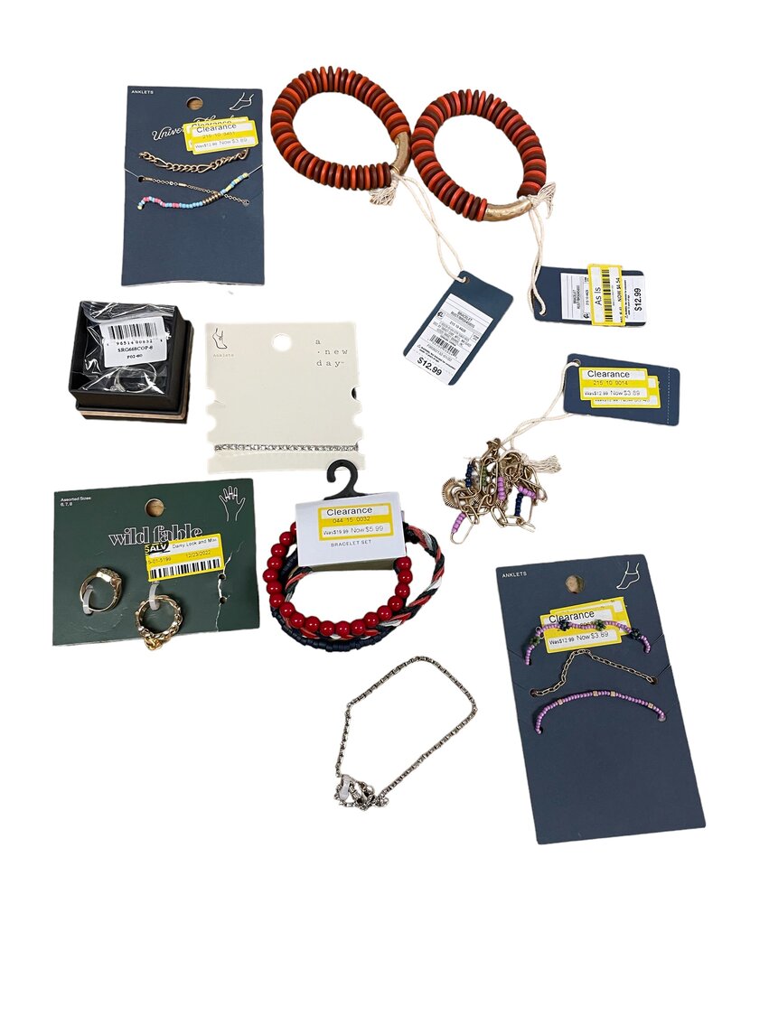 Set of Women's RIngs Bracelets and Anklets 