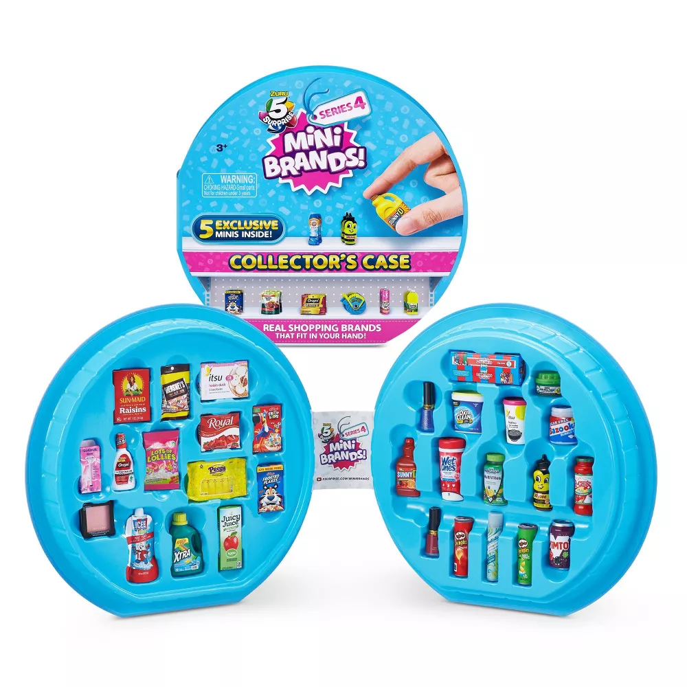 5 Surprise Mini Brands Series 4 Collector Case With 5 Exclusive Minis
