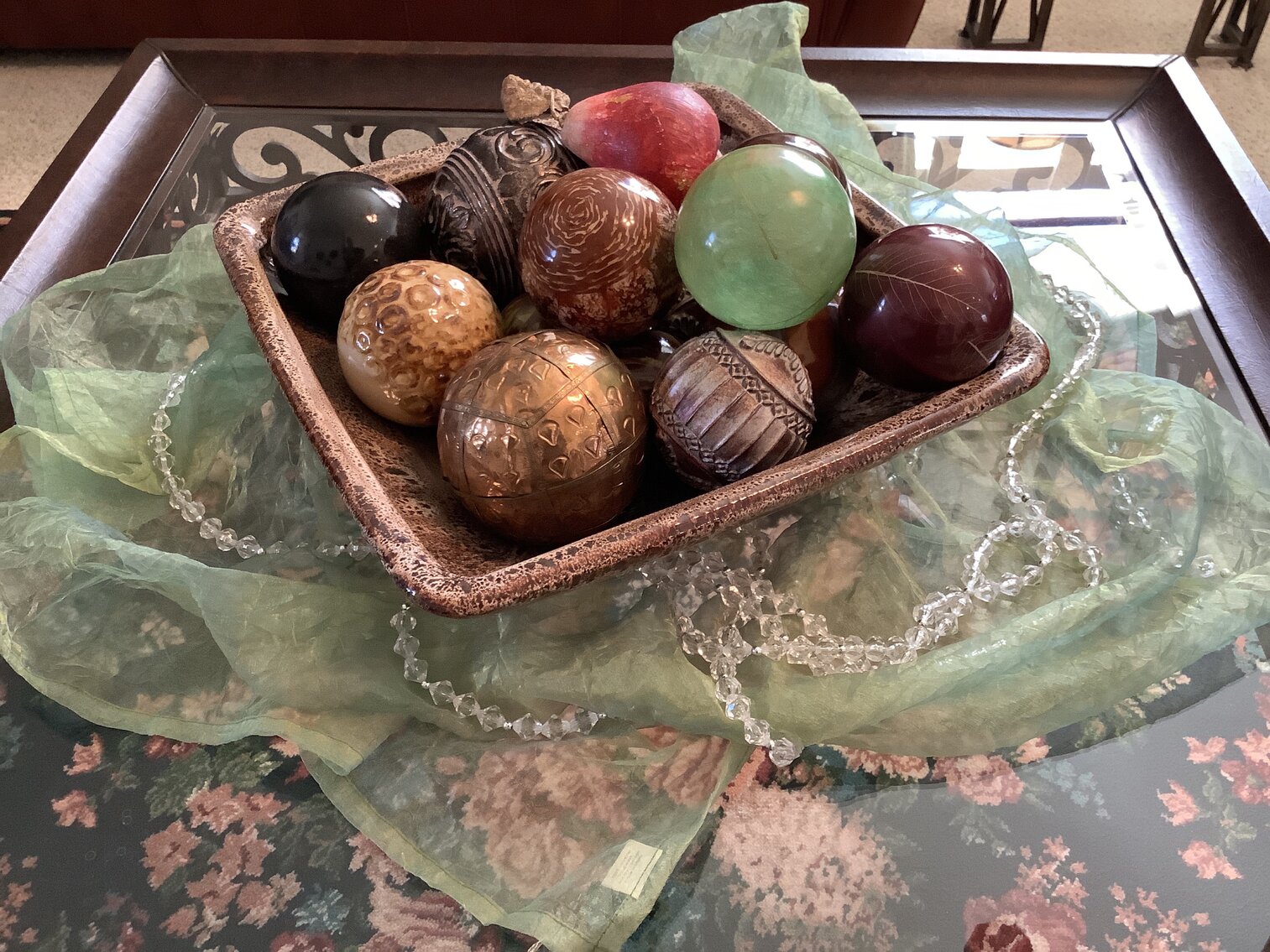16” Ceramic Bowl with Orbs