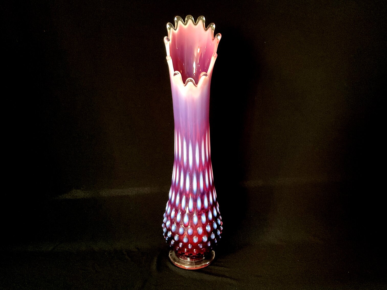 Fenton Plum Glass Vase