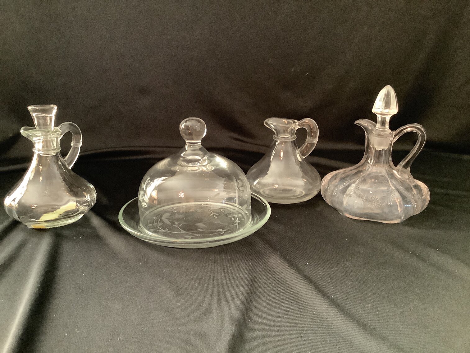 Vinegar Cruets, Covered Cheese Plate
