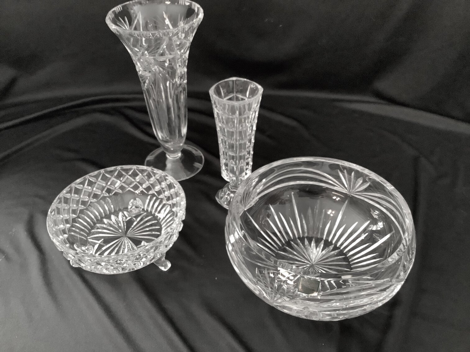 Waterford Bowl, Other Crystal Vases and Bowl