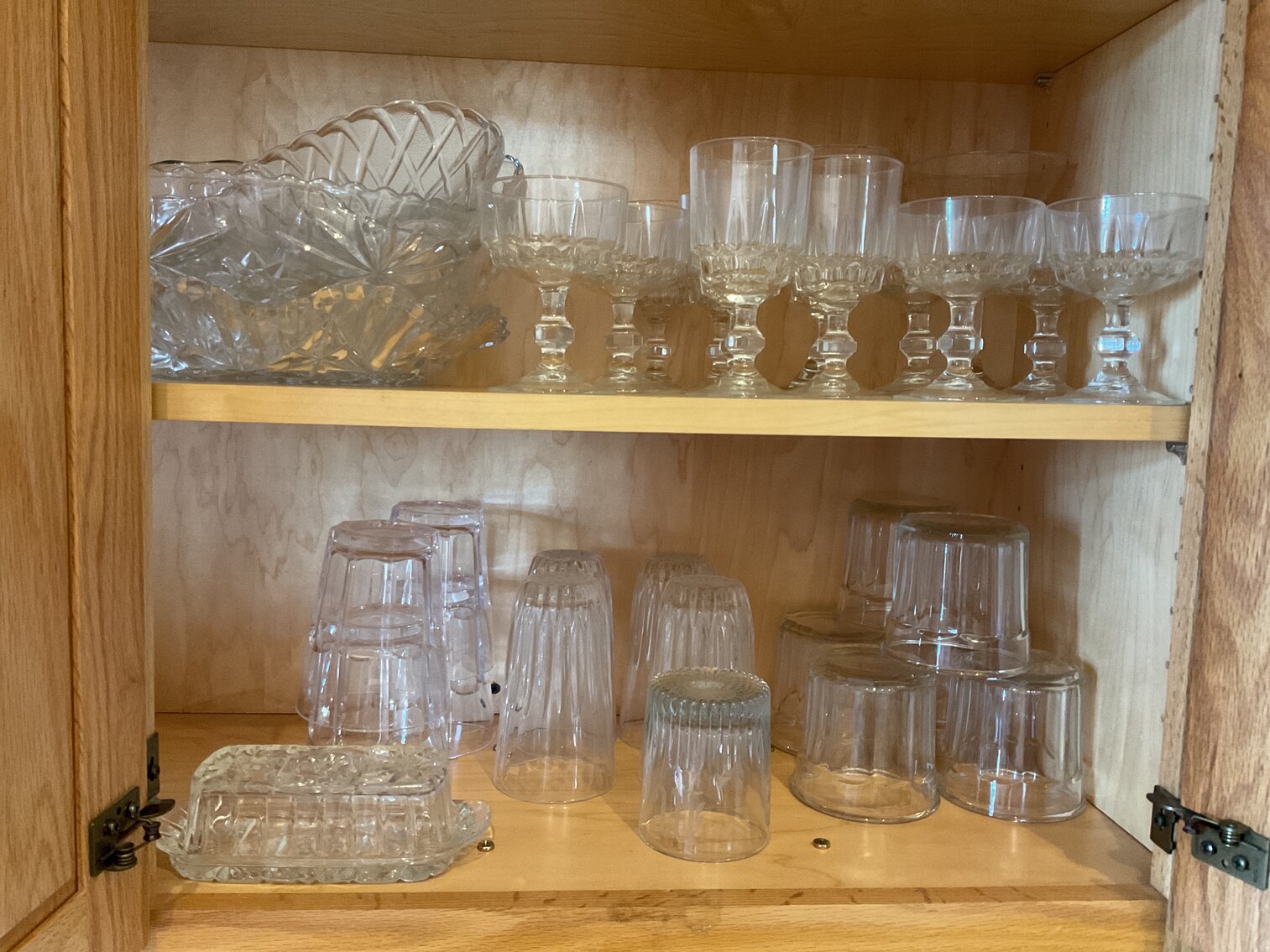 Clear Glass Goblets and Bowls
