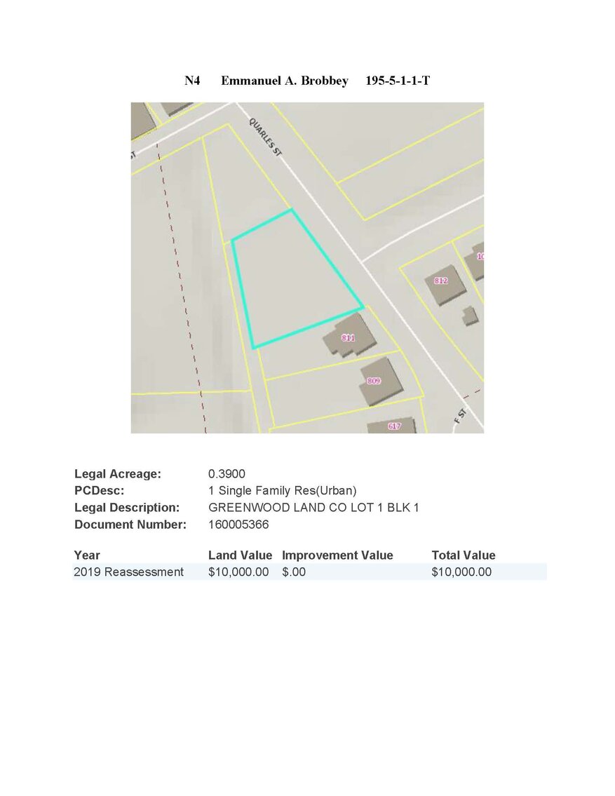 Image for NJS4 - 903 Quarles Street, Town of Bedford, 0.93 acre +/- Greenwood Land Co. Lot 1 Block 1