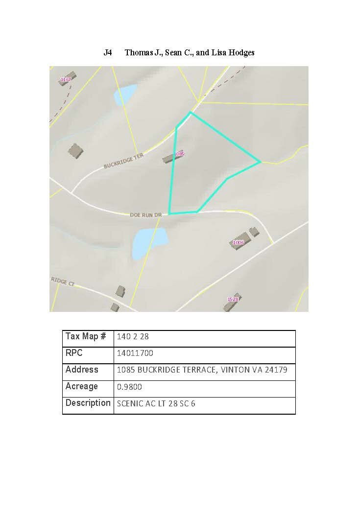 Image for JS4 - 1085 Buckridge Terrace, Vinton, 0.98 acre +/- Scenic Acres Lot 28 Section 6