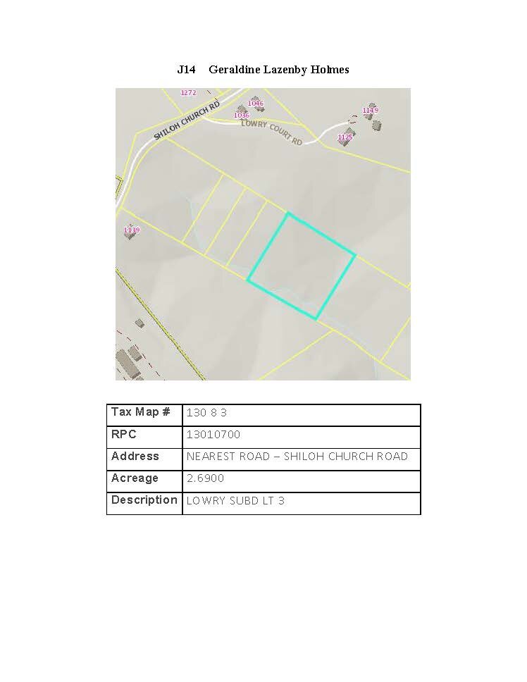 Image for JS14 - 2.69 acres +/- off of Shiloh Church Road, Bedford, Lowry Subdivision Lot 3