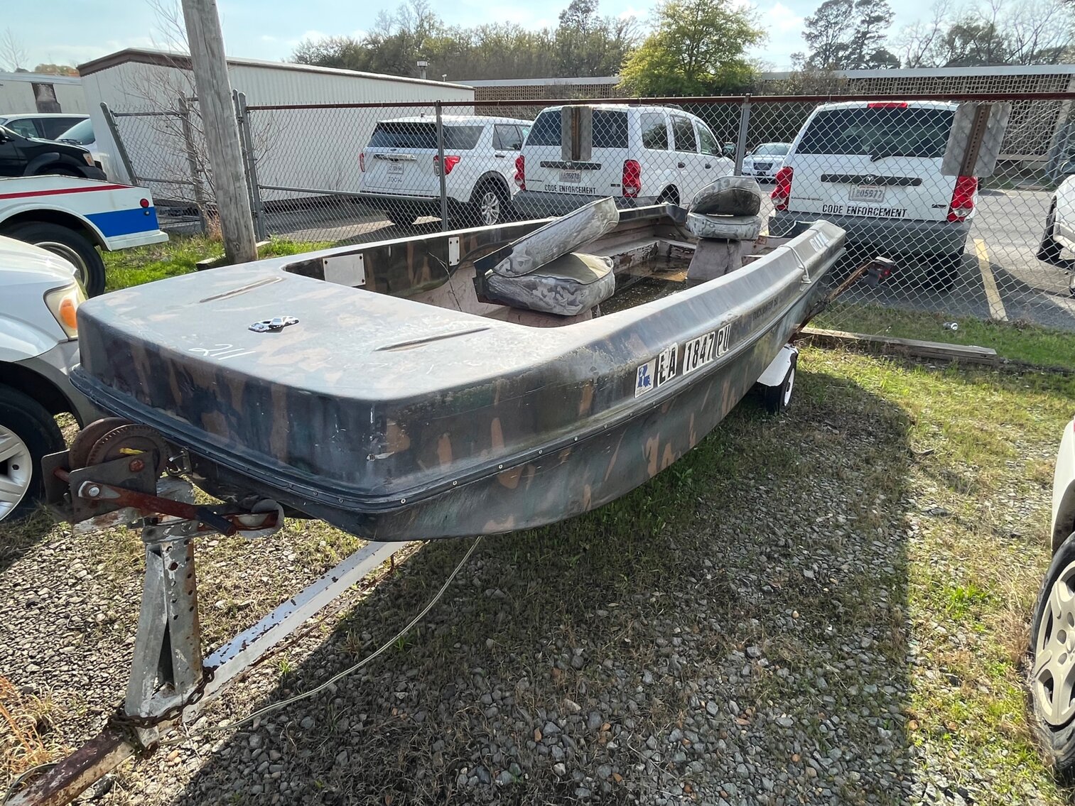 KING FISHER DUCKHUNTER 152 15FT FIBERGLASS BOAT, NO TITLE