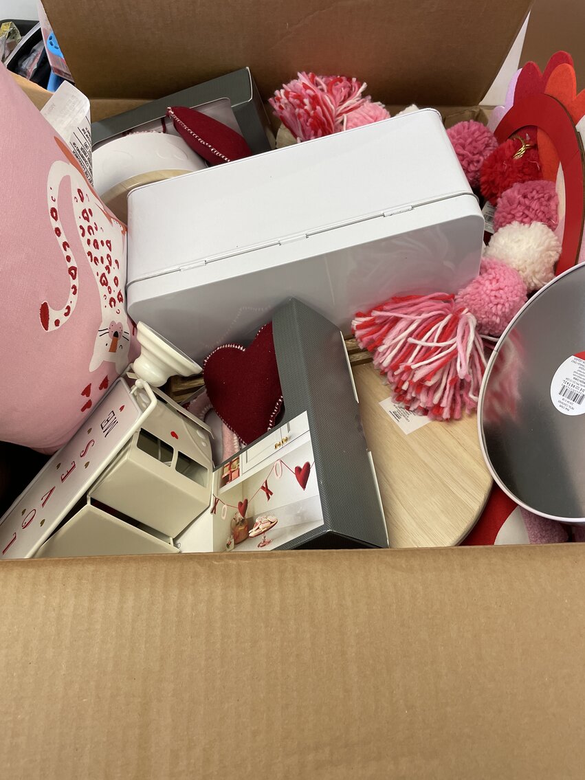 Large Box of Valentines Day Items