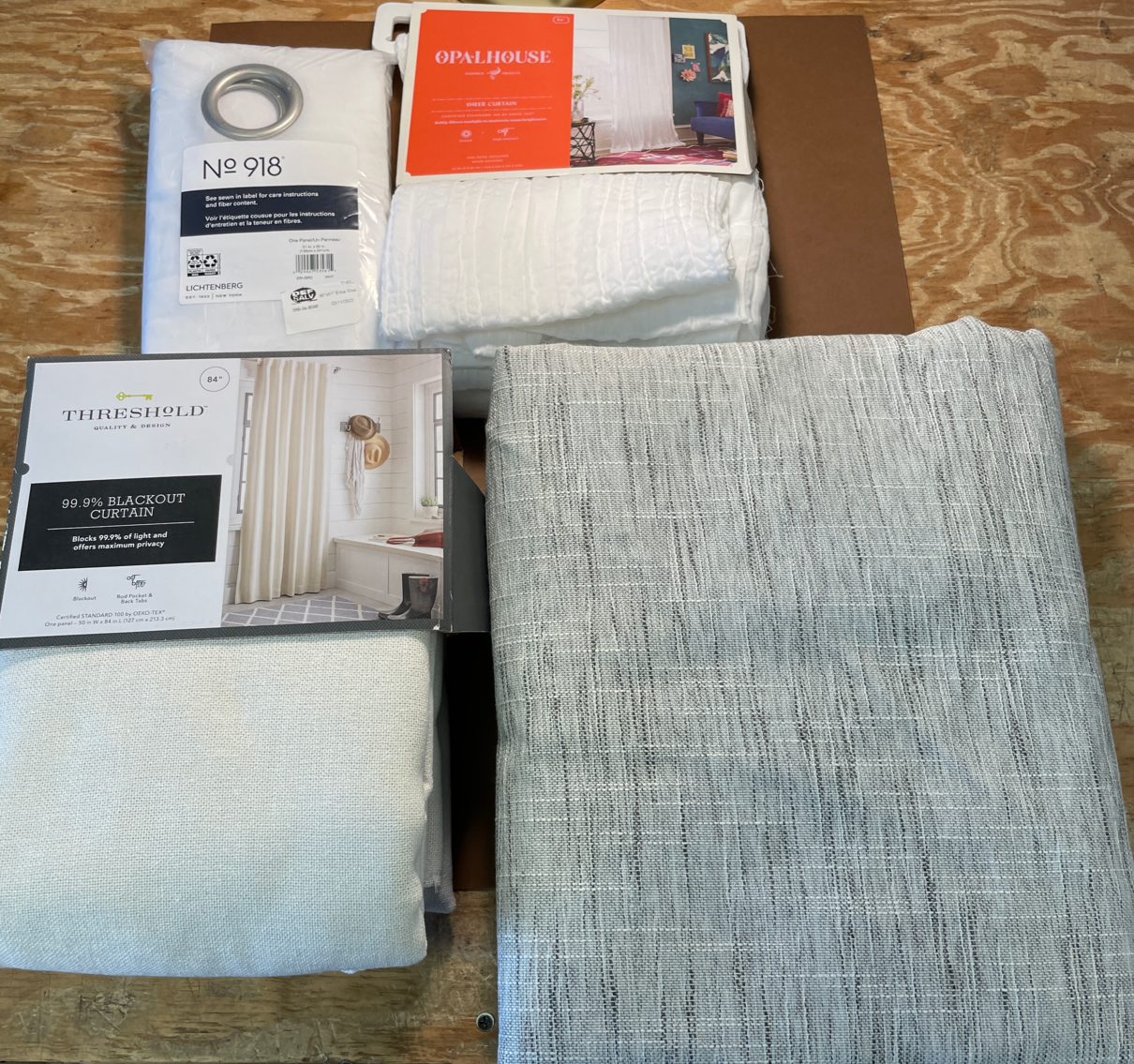 Set of 4 SINGLE Curtains Various Sizes and Styles