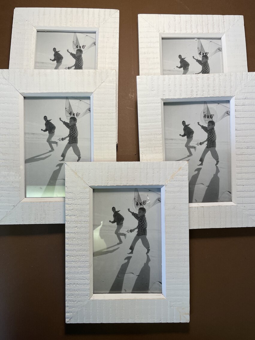SET OF 5 Frame Whitewashed Wood - Threshold
