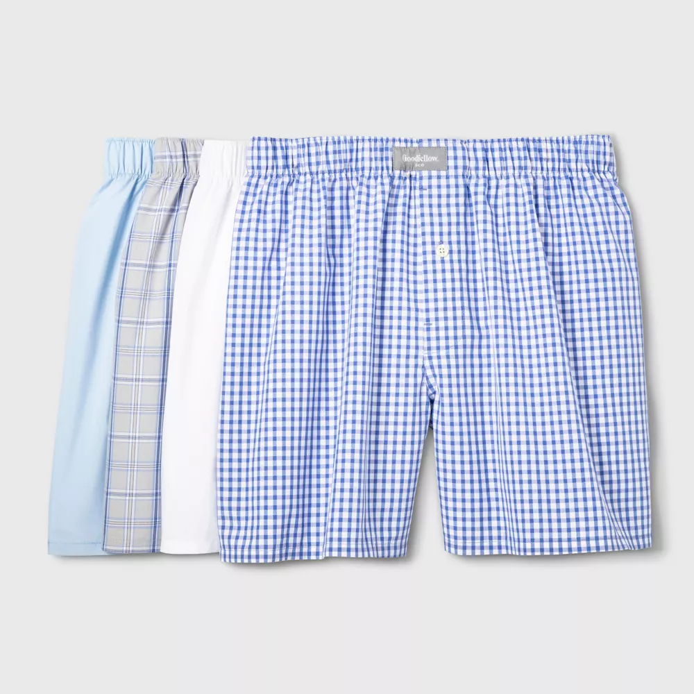 (Mens Size XL) Men's Woven Boxer Shorts 4pk - Goodfellow & Co™