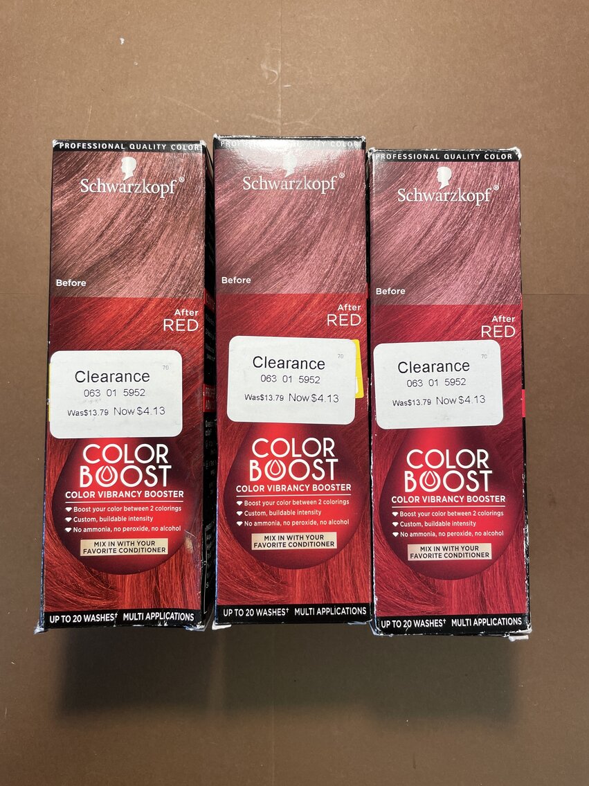 SET OF 3 Schwarzkopf Color Boost Vibrancy Booster - Red - 1 Fl Oz