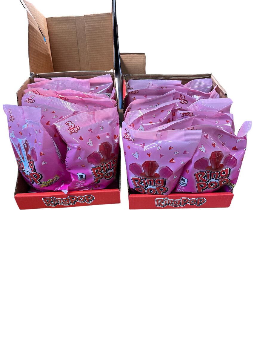 2 Case Packs Total of 24 Bags of Ring Pops