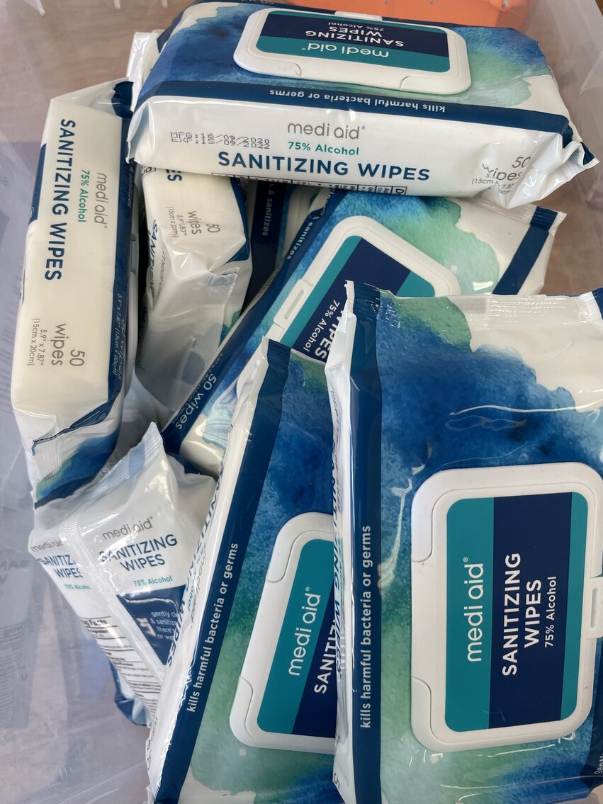 Box of medi Aid Sanitizing Wipes 