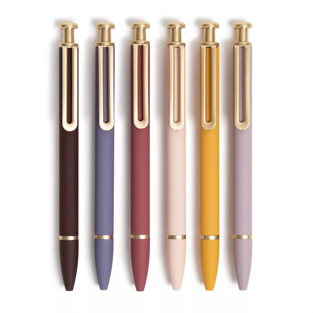 (Set of 3) U Brands 6ct Ballpoint Pens Soft Touch Monterey Cottage Core