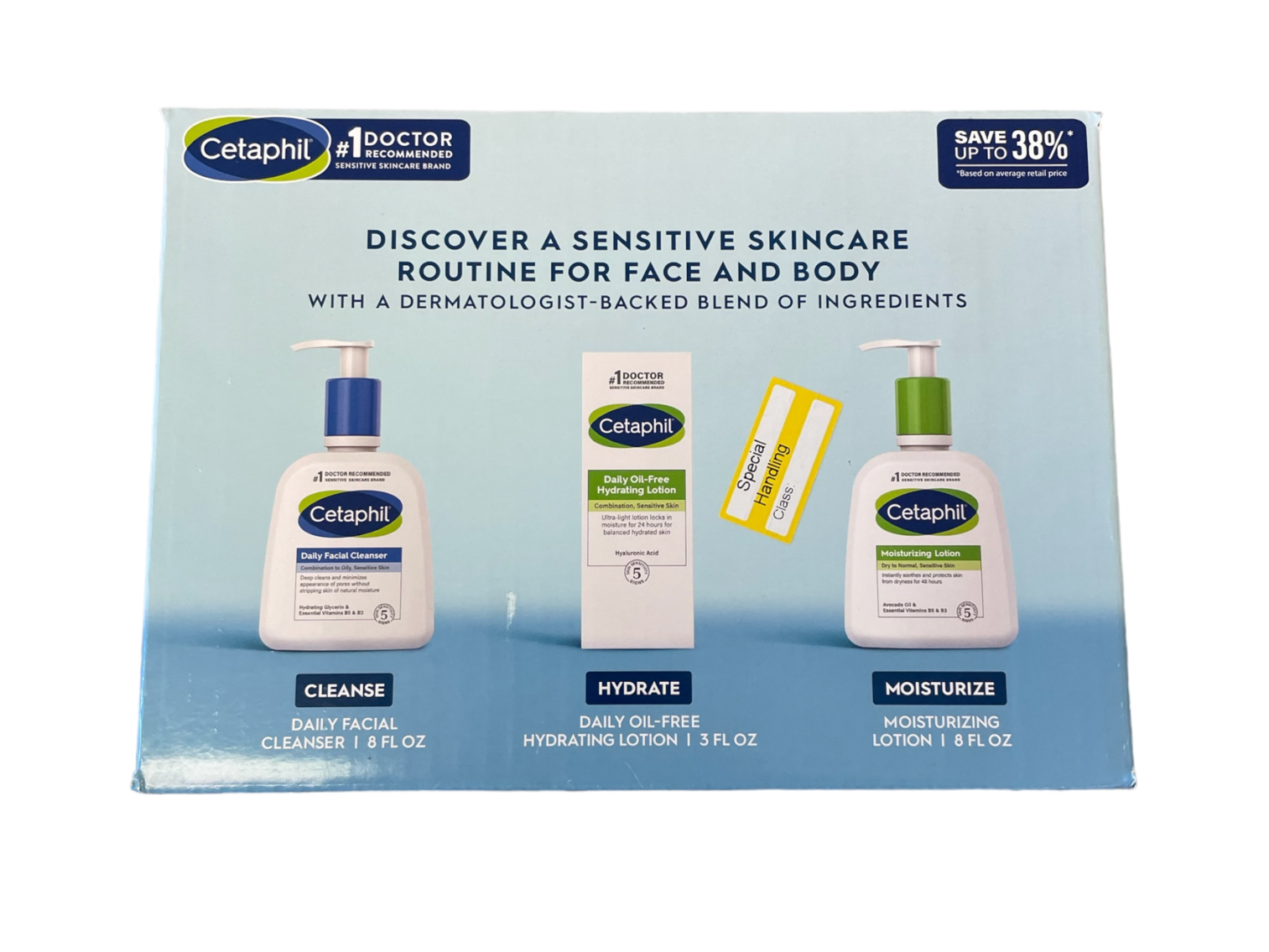 Cetaphil Cleanse, Hydrate, and Moisturize, 3 Pack