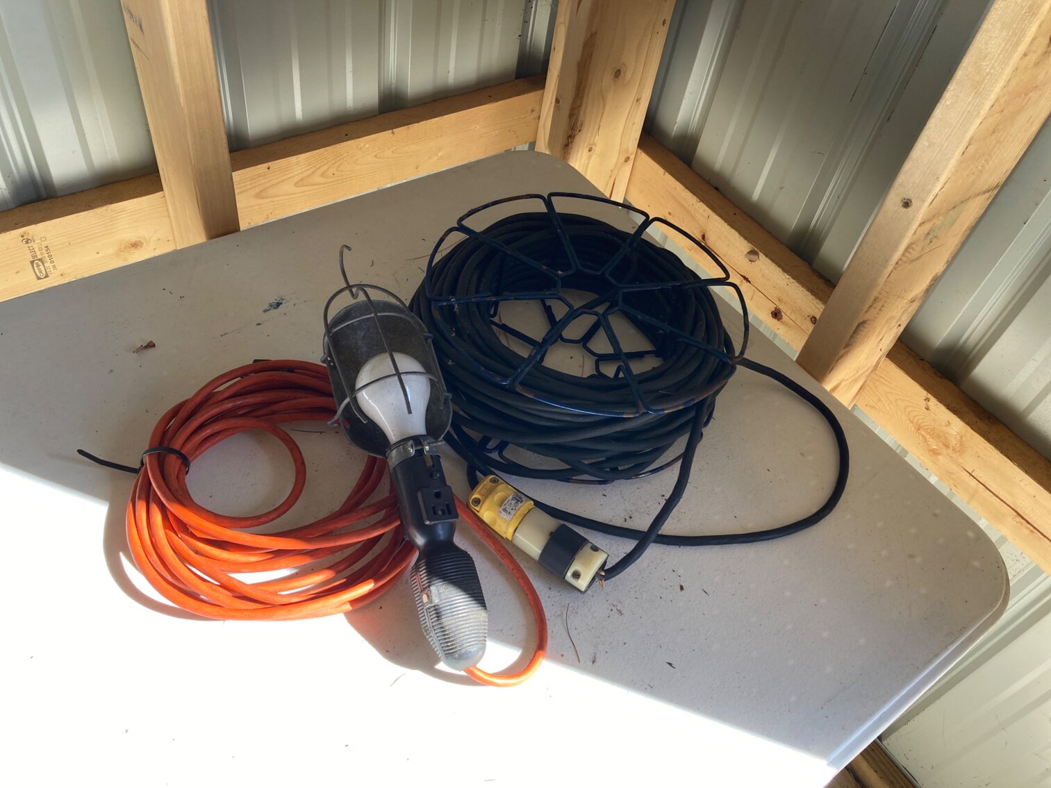Extension Cord on Spool, Trouble Light