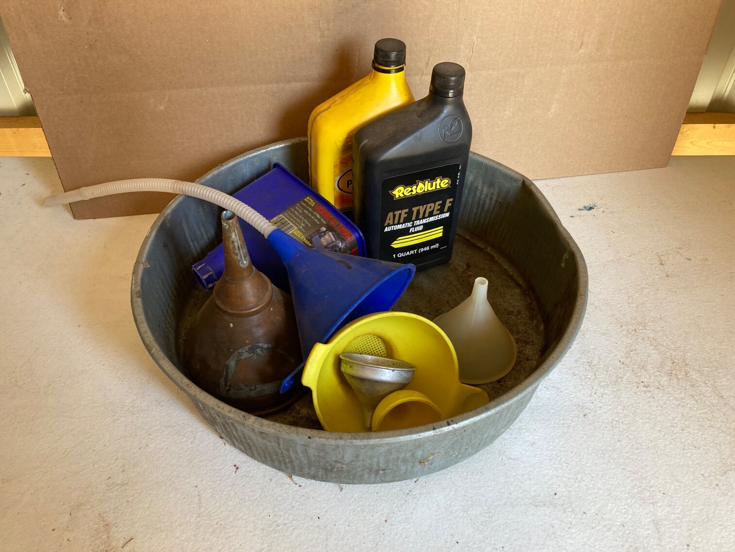 Oil Pan, Oil Cans and Oil