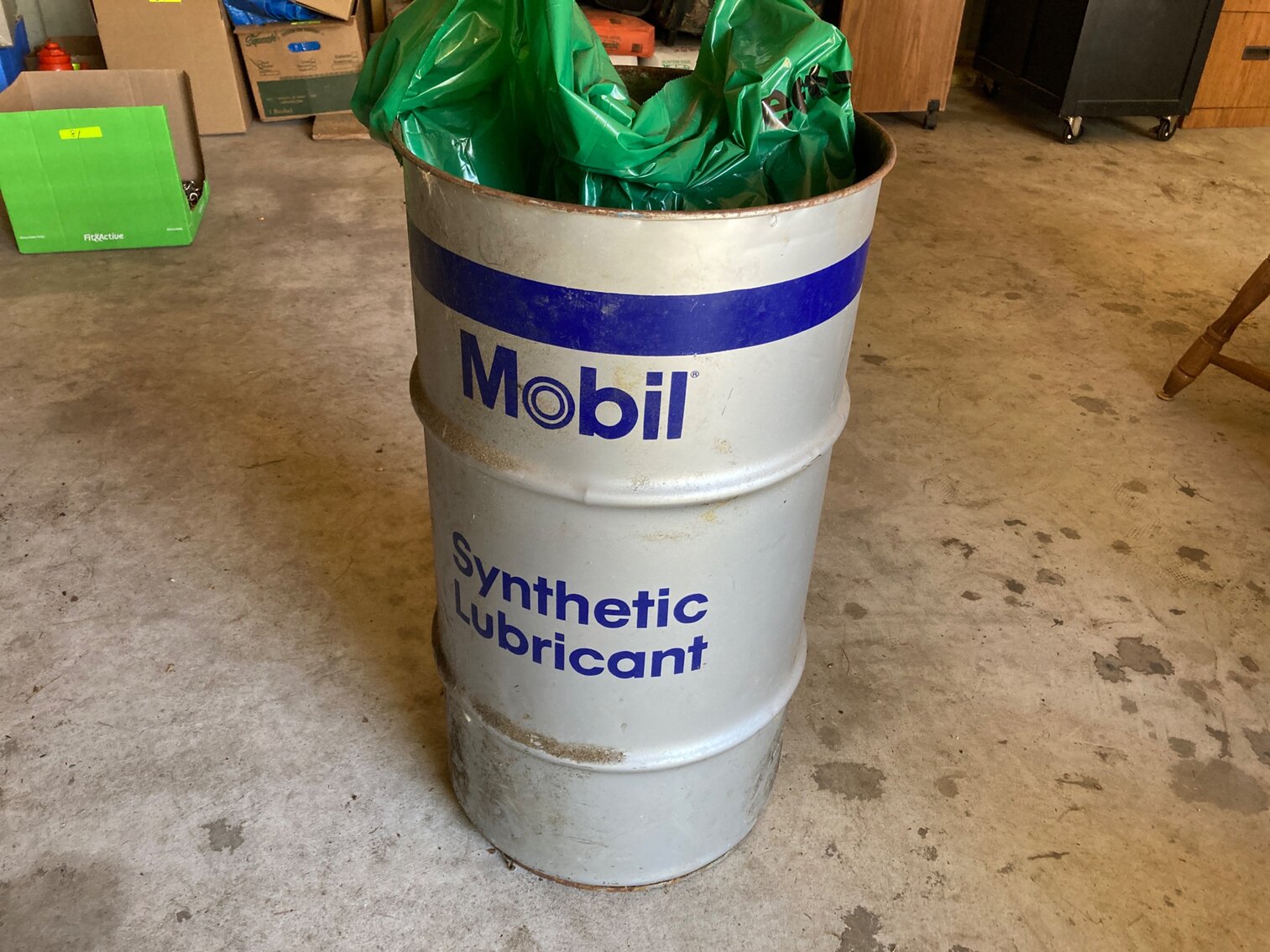 Metal Oil Can used for Garbage