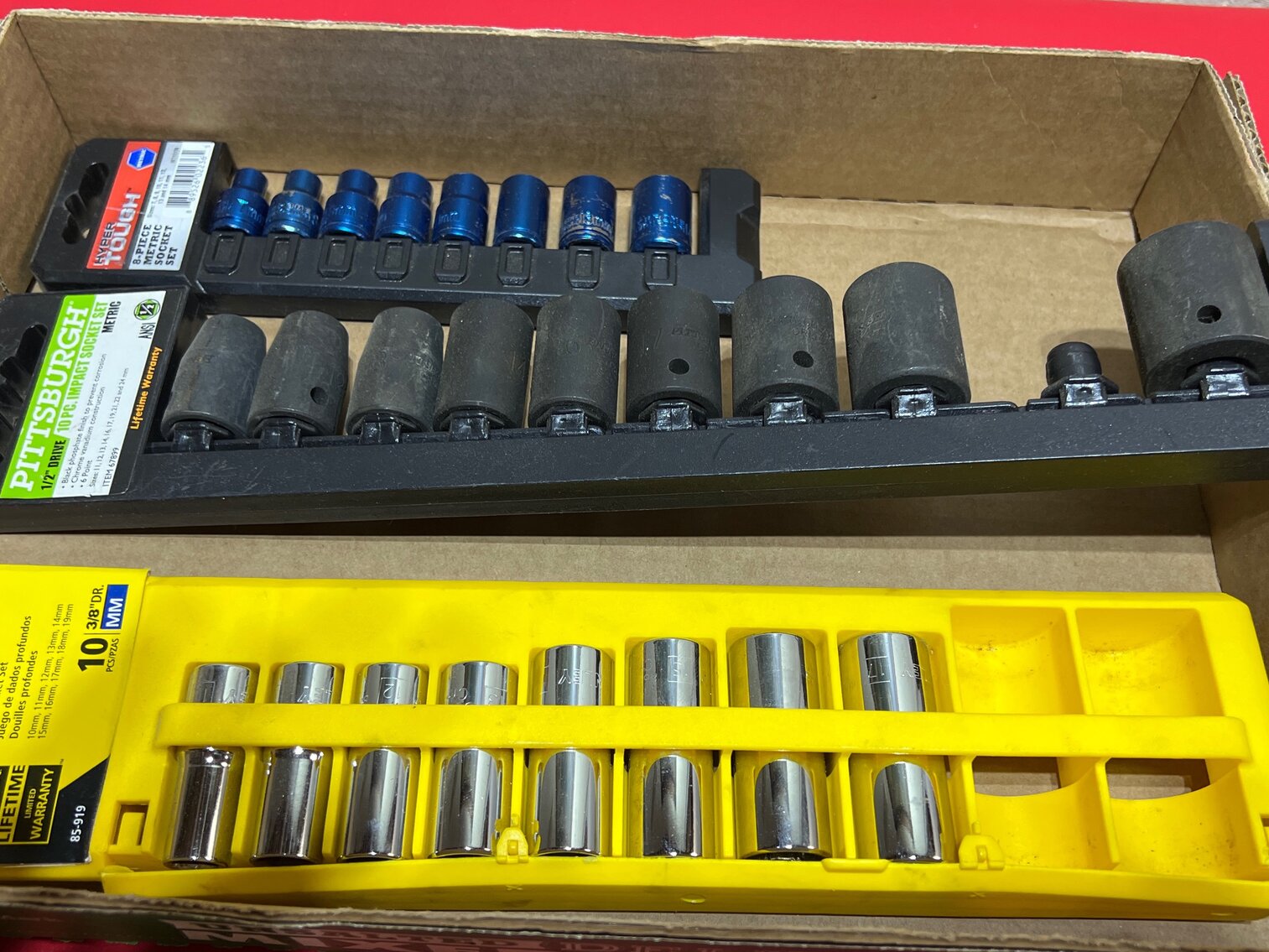 Miscellaneous impact sockets, deep well metric sockets 3/8 drive