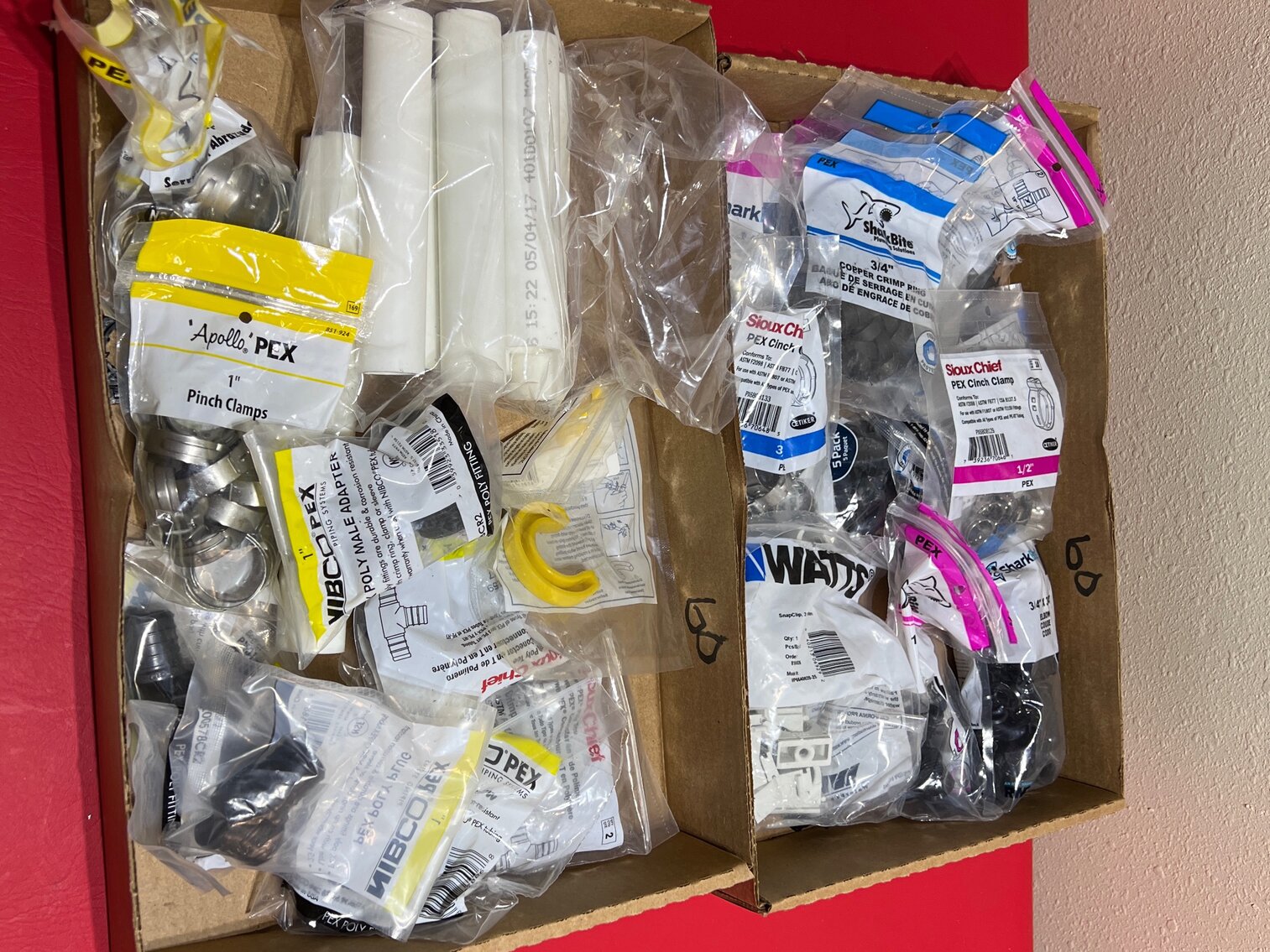 Miscellaneous pex tubing accessories