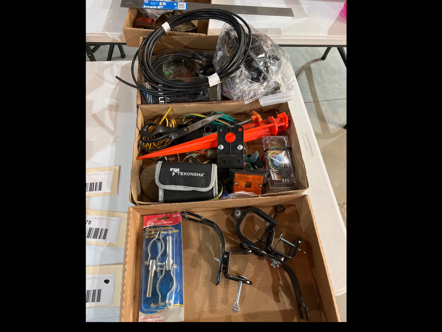 Fishing rod holders, trailer lighting, miscellaneous stereo hardware