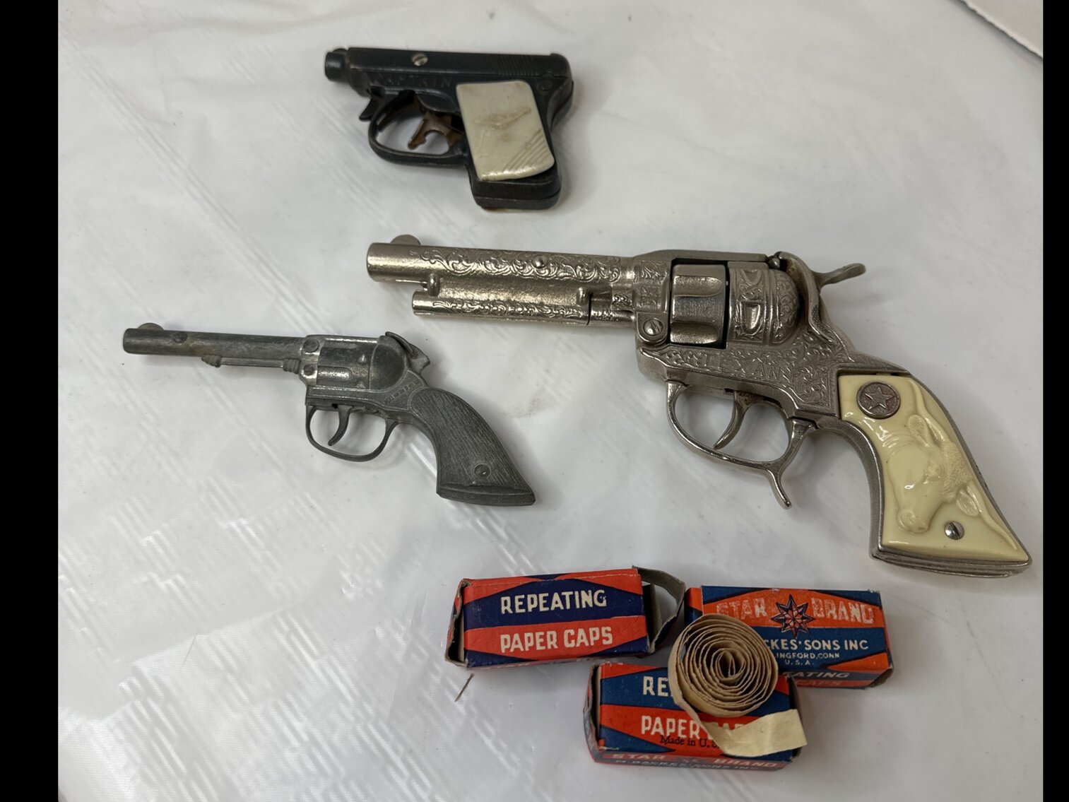 Three (3) Vintage Pistol Toy Cap Guns