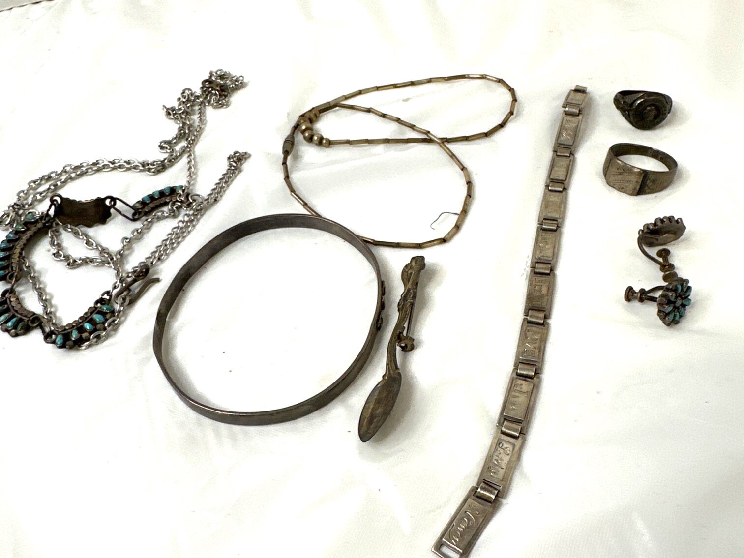 Sterling Coin and Unmarked Silver