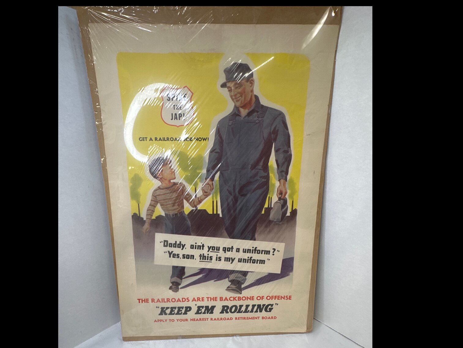 WWII Job Poster - Rail Roads Keep 'em Rolling