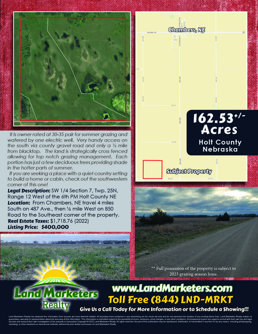 Image for 162.53+/- Acres in Holt County, NE South of Chambers, NE