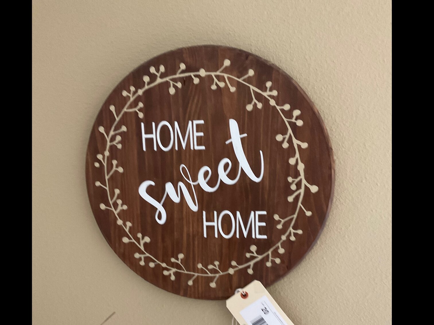“Home Sweet Home” sign