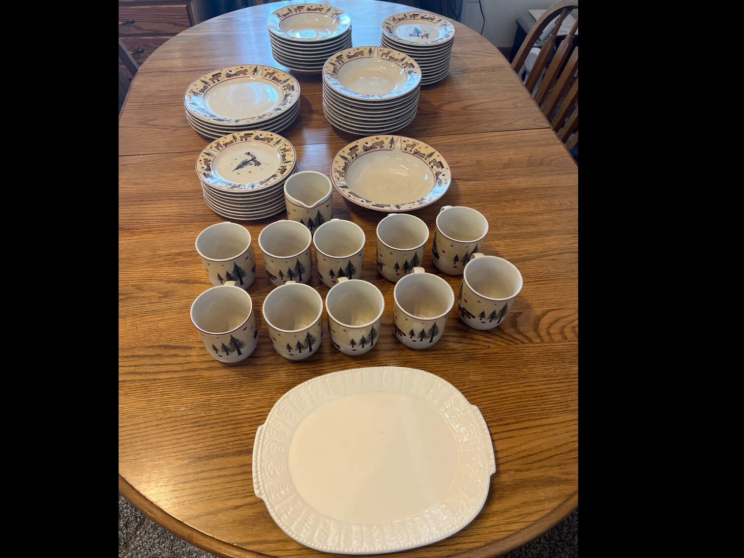 Moose and Bear dish set