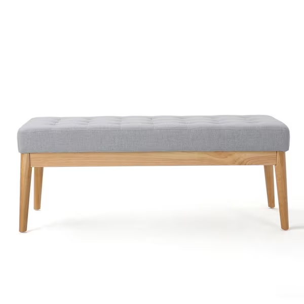 Saxon Light Grey Bench (17 in. x 43 in. x 15.75 in.)