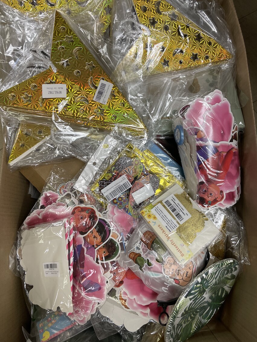 Box of Party Items 