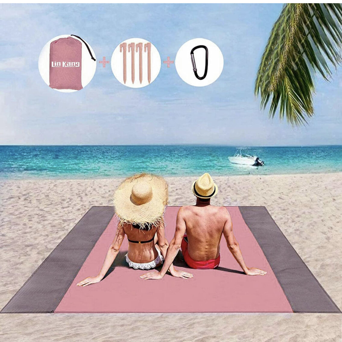Beach Blanket Sandproof Extra Large 79"x83"