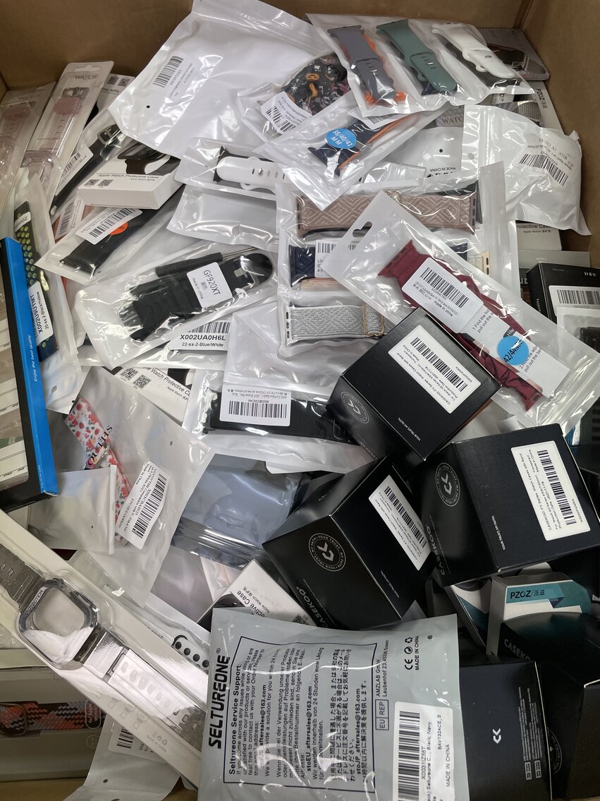 Box of Watch Bands and Accessories 